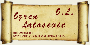 Ozren Lalošević vizit kartica